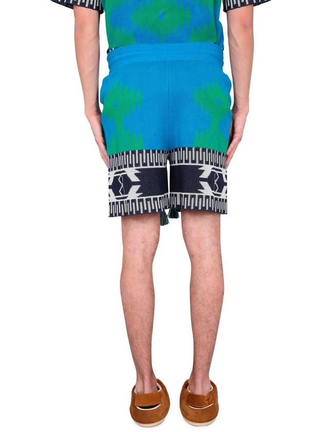 Alanui Blue Multicolour Cotton Blend Shorts - ALANUI - BALAAN 5