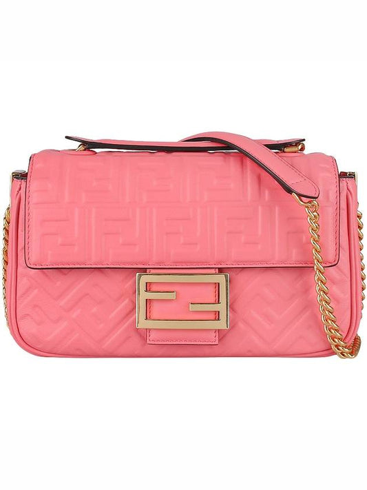 Baguette Medium Nappa Leather Chain Shoulder Bag Pink - FENDI - BALAAN 2