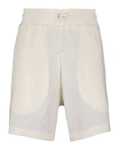 Logo Patch Cotton Jersey Shorts White - MONCLER - BALAAN 2