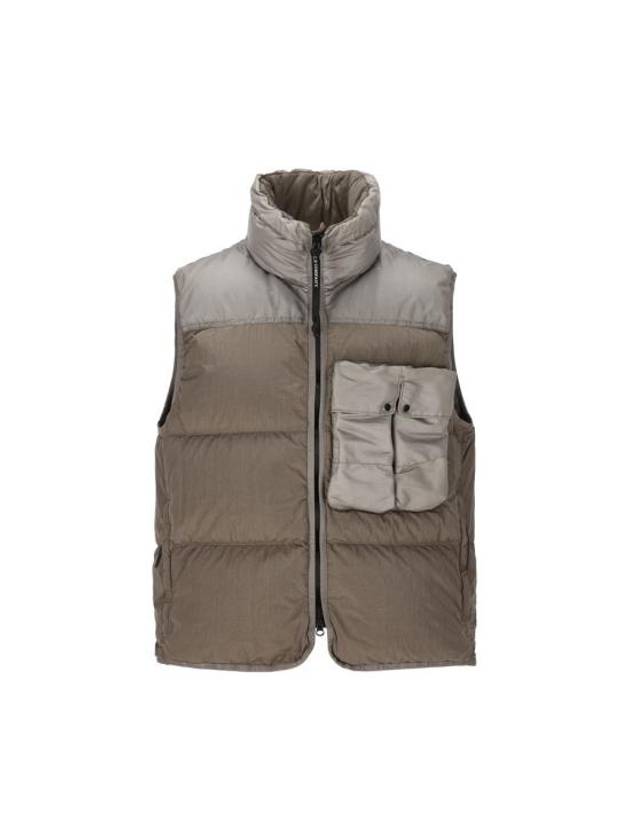 Eco Chrome-R Mixed Down Vest Walnut - CP COMPANY - BALAAN 1