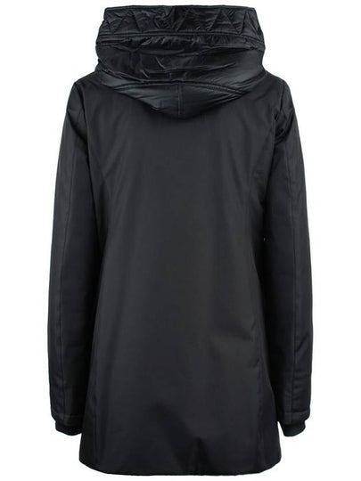 Fay Black Toggle Coat In Technical Gabardine - FAY - BALAAN 2