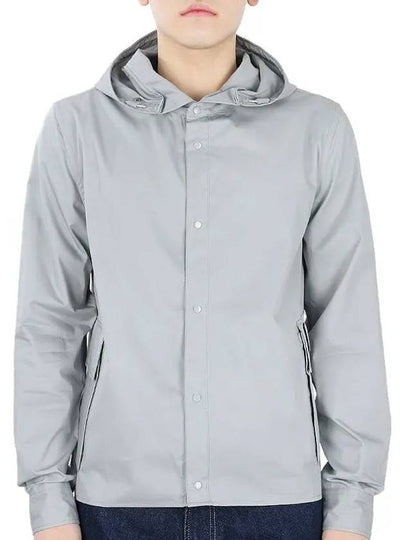 Gabardine PD Metropolis Logo Badge Button Hoodie Grey - CP COMPANY - BALAAN 2