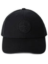 99661 Cotton Rep 6 Panel Ball Cap Black - STONE ISLAND - BALAAN 3