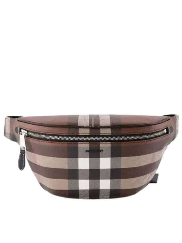 Checked Leather Bum Belt Bag Dark Birch Brown - BURBERRY - BALAAN 2