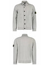 Lambswool Knit Cardigan Grey Melange - STONE ISLAND - BALAAN 5