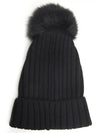 Logo Patch Pom Beanie Black 00219 00 03510 999 - MONCLER - BALAAN 3