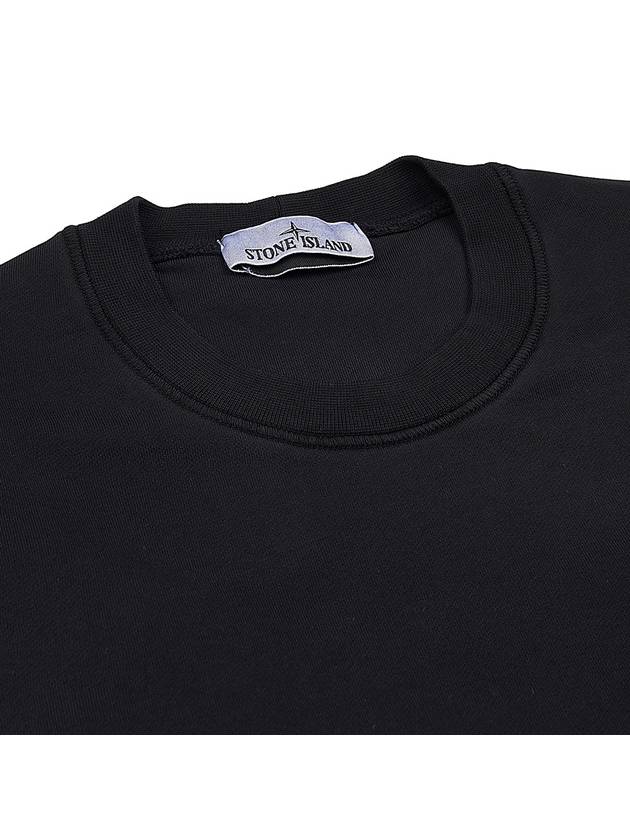 Wappen Patch Garment Dyed Sweatshirt Black - STONE ISLAND - BALAAN 6