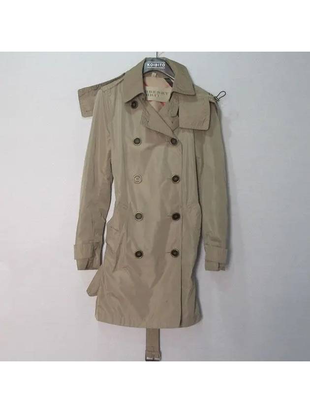 3824737 BRIT line hooded light trench coat waist strap SET - BURBERRY - BALAAN 1