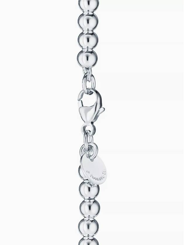 Heart Tag Bead Bracelet Blue Silver - TIFFANY & CO. - BALAAN 5