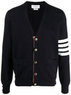 Milano Stitch 4 Bar Cardigan Navy - THOM BROWNE - BALAAN 3