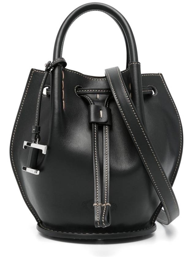 Buz Mini Leather Bucket Bag Brown - TOD'S - BALAAN 2