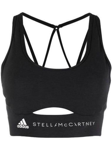 by Stella McCartney Top HR2192 BLACK WHITE - ADIDAS - BALAAN 1