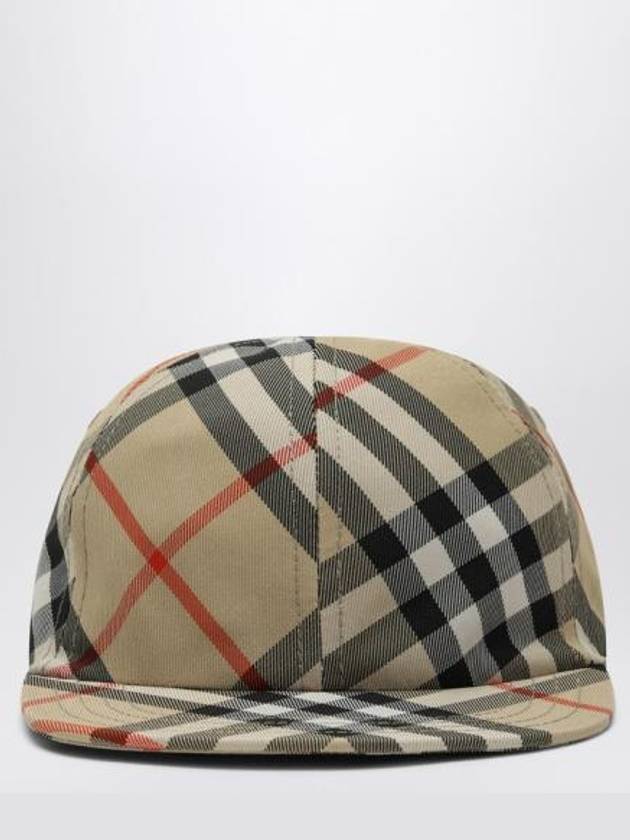 Kids Check Ball Cap Hat Sand - BURBERRY - BALAAN 1