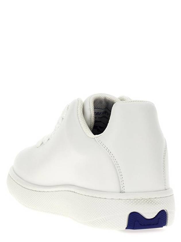 Debossed Logo Leather Low Top Sneakers White - BURBERRY - BALAAN 4