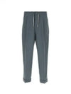 Poly Wool Twill Drawstring Straight Pants Storm Grey - MAISON MARGIELA - BALAAN 2