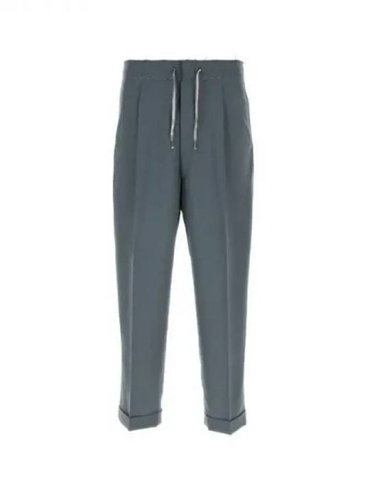 Poly Wool Twill Drawstring Straight Pants Storm Grey - MAISON MARGIELA - BALAAN 2