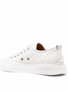 Lace Up Logo Leather Low Top Sneakers White - AMI - BALAAN 4