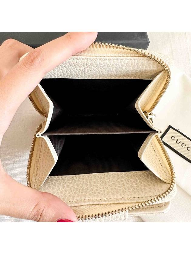 GG Zipper Medium Canvas Half Wallet White Beige - GUCCI - BALAAN 11