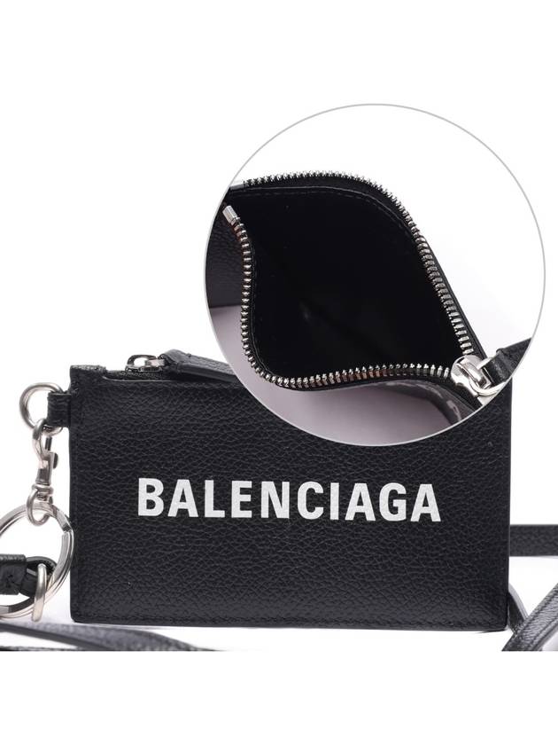 Cash Keyring Card Case Black Silver - BALENCIAGA - BALAAN 3