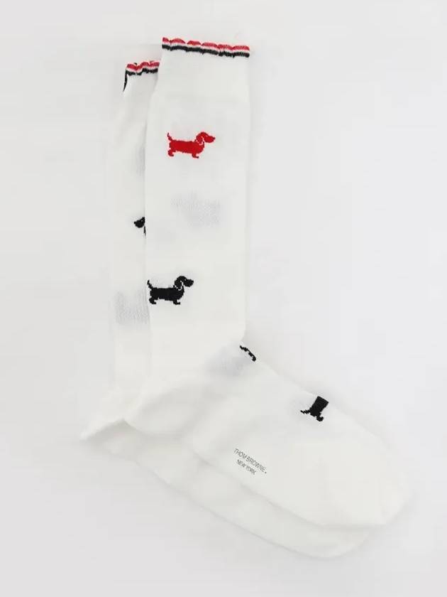 Hector Motif Socks White - THOM BROWNE - BALAAN 3