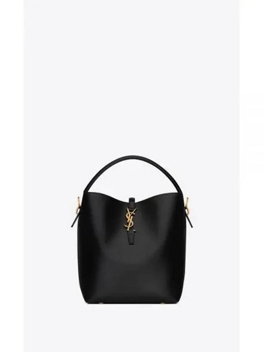 Le 37 Leather Bucket Bag Black - SAINT LAURENT - BALAAN 2