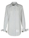 Striped round collar shirt FLL187CF0743 - THOM BROWNE - BALAAN 2