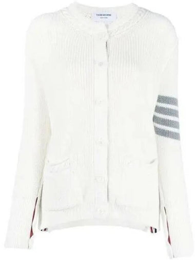 FKC487A diagonal armband cable trim cardigan 2249862 8 271475 1008834 - THOM BROWNE - BALAAN 1