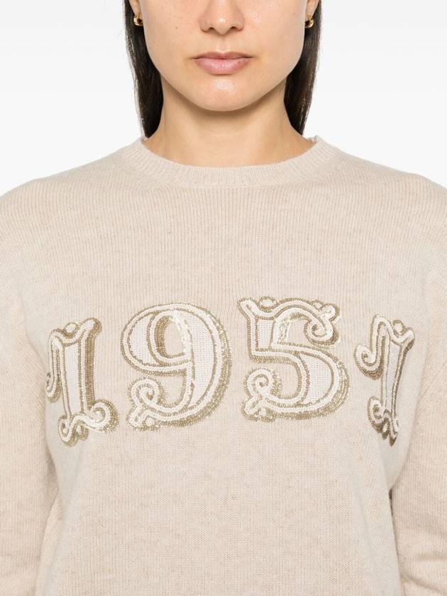 Plata crew neck knit top beige - MAX MARA - BALAAN 6