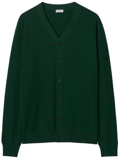 Fine Merino Wool Cardigan Green - BURBERRY - BALAAN 2