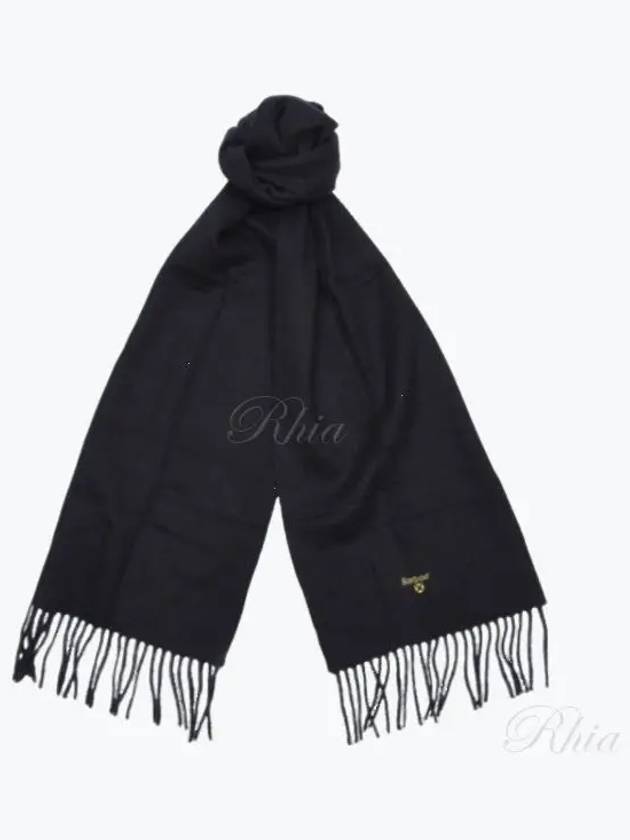 Plain Lambswool Muffler Black - BARBOUR - BALAAN 2