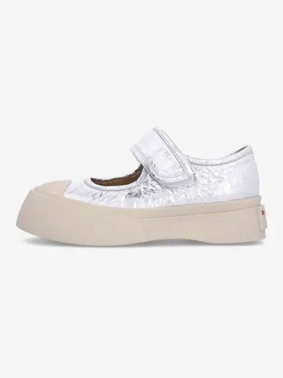 Pablo Leather Mary Jane Loafers Silver - MARNI - BALAAN 2