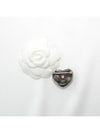 CC Tweed Heart Brooch Red AB9496 - CHANEL - BALAAN 5