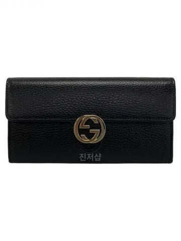 GG interlocking long wallet black 6155 39175342 1038409 - GUCCI - BALAAN 1