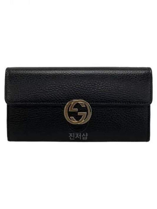 GG interlocking long wallet black 6155 39175342 1038409 - GUCCI - BALAAN 1