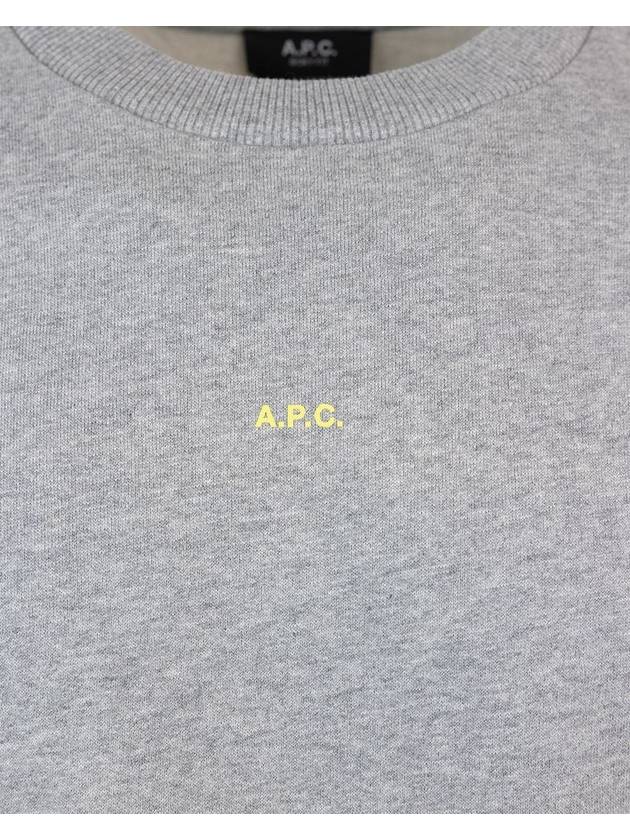 Boxy Micro Logo Sweatshirt Grey - A.P.C. - BALAAN 4