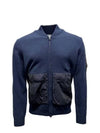 Cotton Mixed Bomber Cardigan Navy - CP COMPANY - BALAAN 2