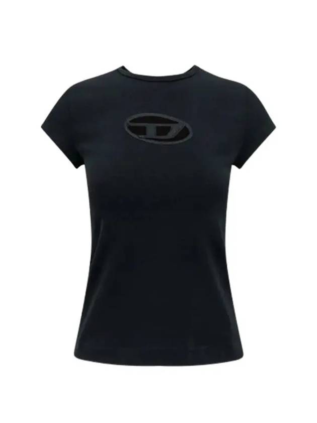 T Angie Peekaboo Logo Short Sleeve T-Shirt Black - DIESEL - BALAAN 3