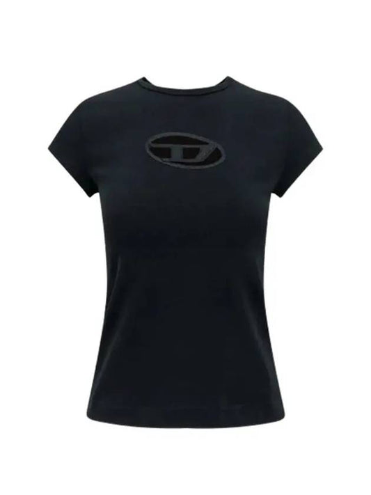 T Angie Peekaboo Logo Short Sleeve T-Shirt Black - DIESEL - BALAAN 2