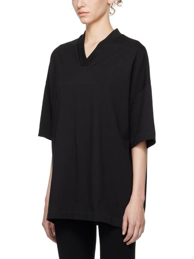 V Neck Short Sleeve T-Shirt Black - FEAR OF GOD ESSENTIALS - BALAAN 7