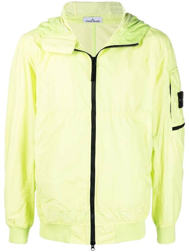 Men's Wappen Patch Naslan Watro Hooded Jacket  Lemon - STONE ISLAND - BALAAN 1