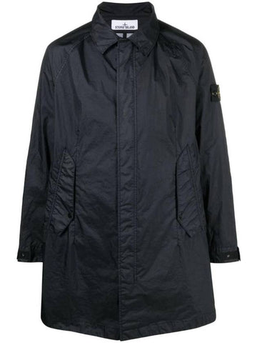 Membrana Compass Patch Trench Coat Navy - STONE ISLAND - BALAAN 1