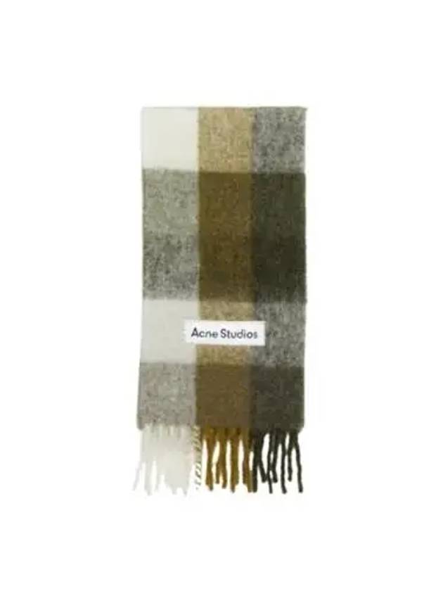 Unisex mohair check scarf CA0084 DID - ACNE STUDIOS - BALAAN 1