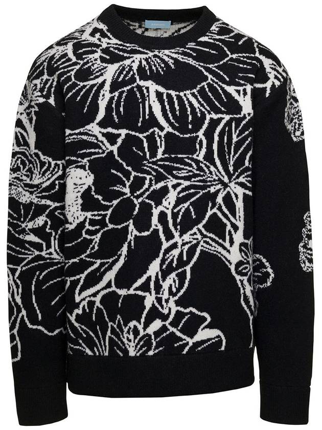 Knit Crewneck Sweater Flowers - 3.PARADIS - BALAAN 1