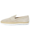 Suede Penny Loafer Beige - TOD'S - BALAAN 4