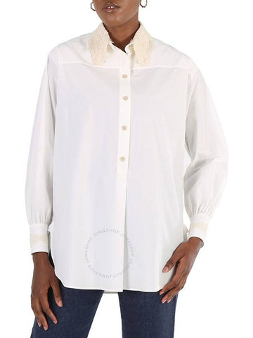 Gucci Detachable Collar Oversized Shirt, Brand Size 38 (US Size 4) (US Size 4) - GUCCI - BALAAN 1