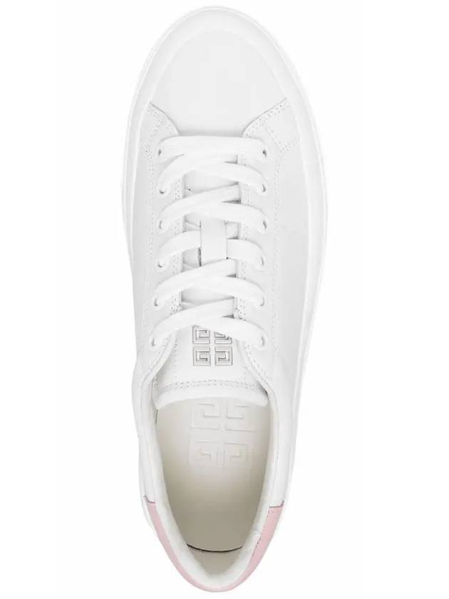 G4 Logo Leather Low Top Sneakers Pink White - GIVENCHY - BALAAN 5