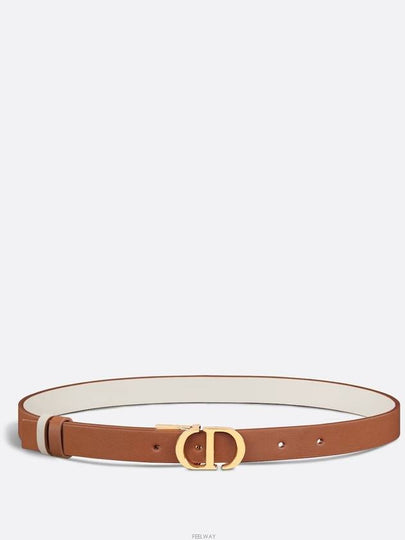 30 Montaine 20mm Reversible Belt Golden Saddle Latte Smooth Calfskin B0446UWGA M06E - DIOR - BALAAN 2