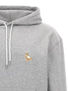 Chillax Fox Patch Classic Hoodie Grey Melange - MAISON KITSUNE - BALAAN 5