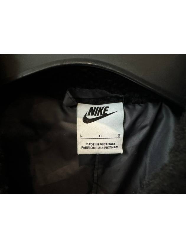 Sherpa Jacket DD5089 010 Black WOMENS L Asian Fit - NIKE - BALAAN 4