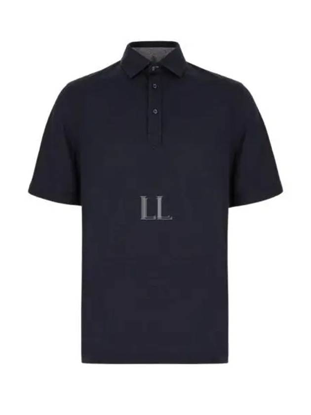 Short Sleeve Polo Shirt Navy - BRUNELLO CUCINELLI - BALAAN 2